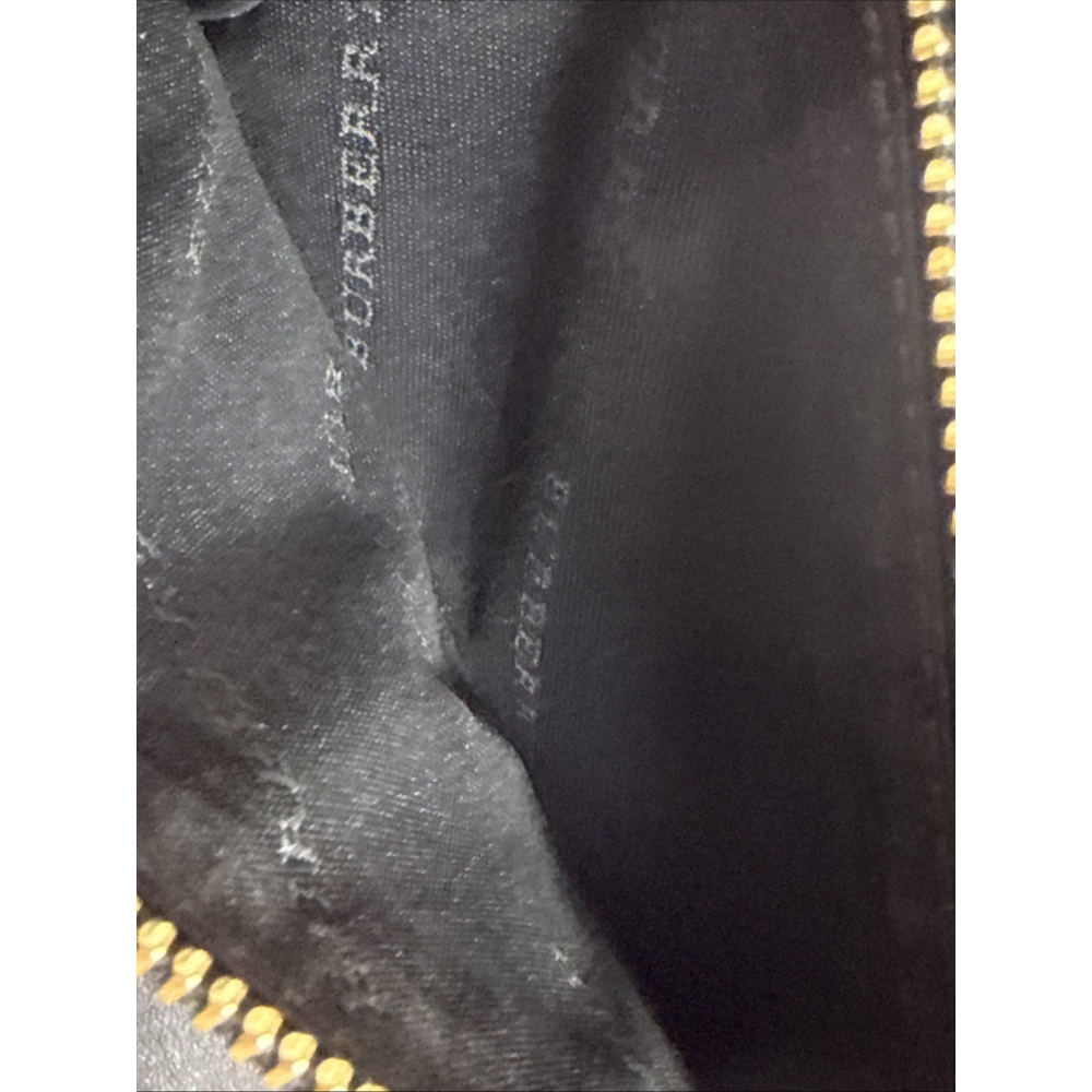 Burberry Black House Check Leather Zip Around Wallet - Picture 9 of 9